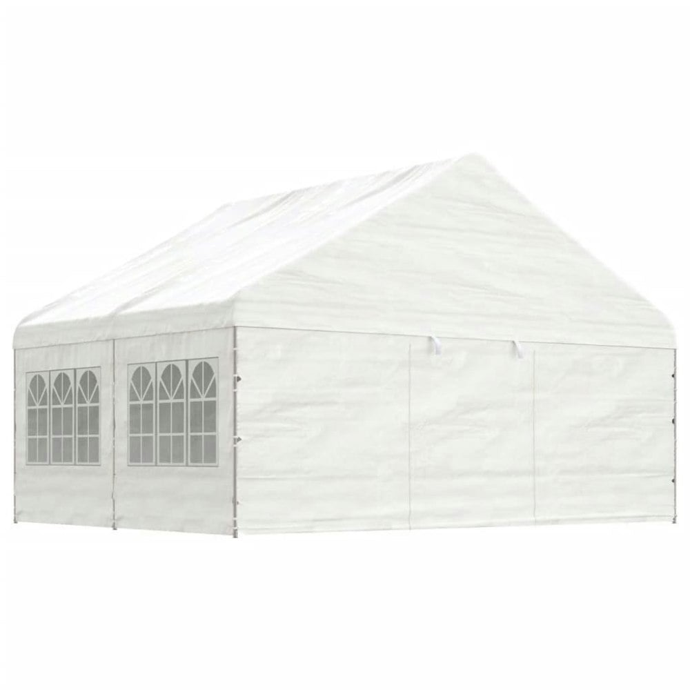 Berkfield Gazebo with Roof White 4.46x5.88x3.75 m Polyethylene