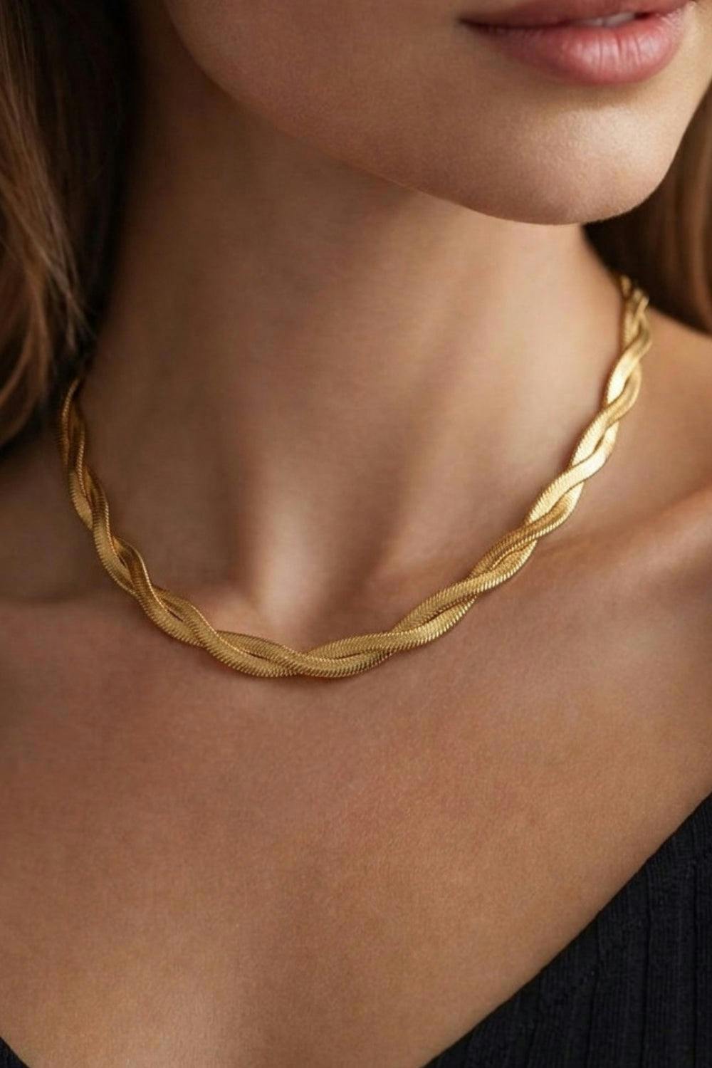 Gold Plated Twist Necklace