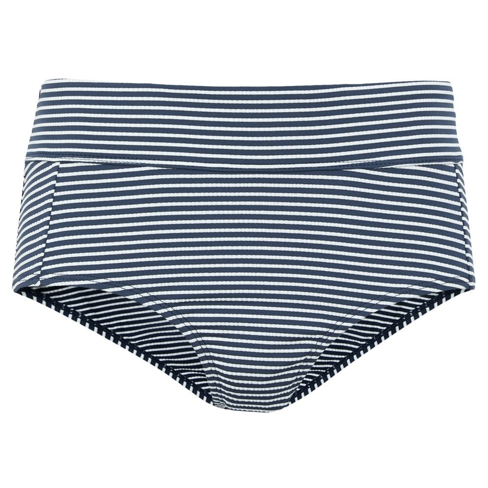 Regatta Womens Paloma Seeksucker Stripes Swim Briefs - Navy/White