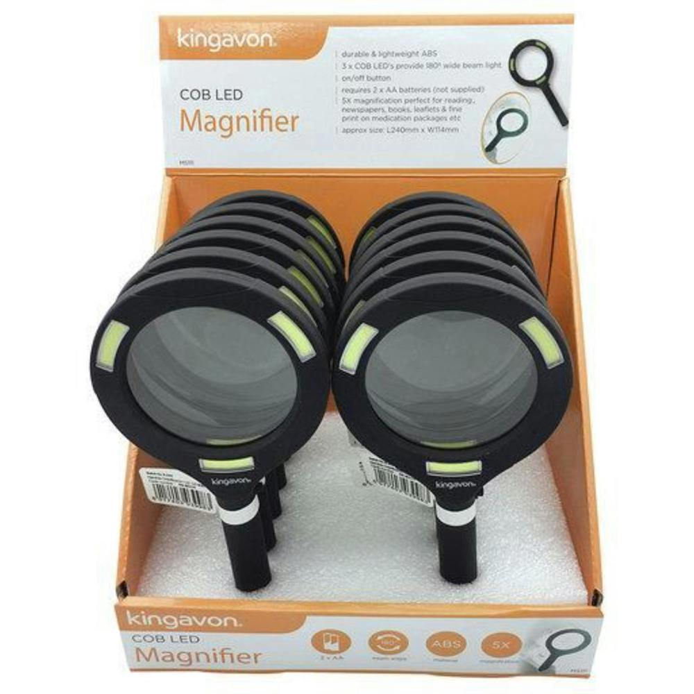 Dyzi 3W COB LED Magnifying Glass 3x Magnification 80mm Lens Black