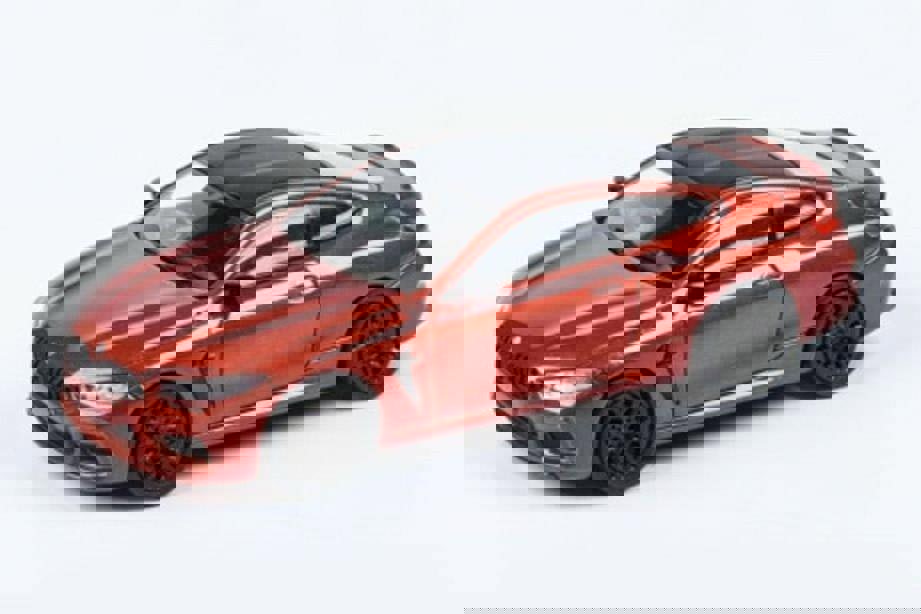 bmw m8 coupe rhd red 1:64 scale paragon 65211r