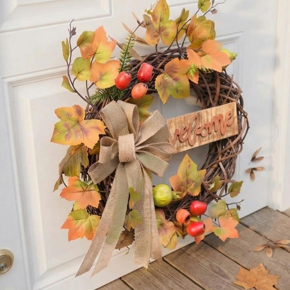 Garden Greatness Natural Harvest Welcome Wreath