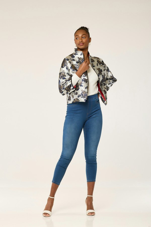 Lioness by TF The Flowery Nadine Jacket - Blue & Cream