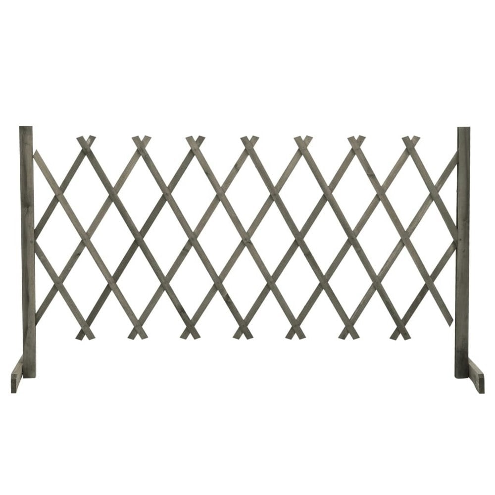 Berkfield Garden Trellis Fence Grey 150x80 cm Solid Firwood