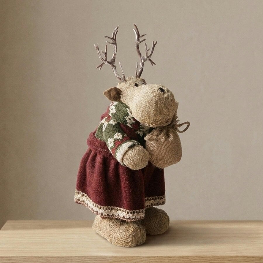 Garden Greatness Rustic Woodland Moose Figurine Ornament