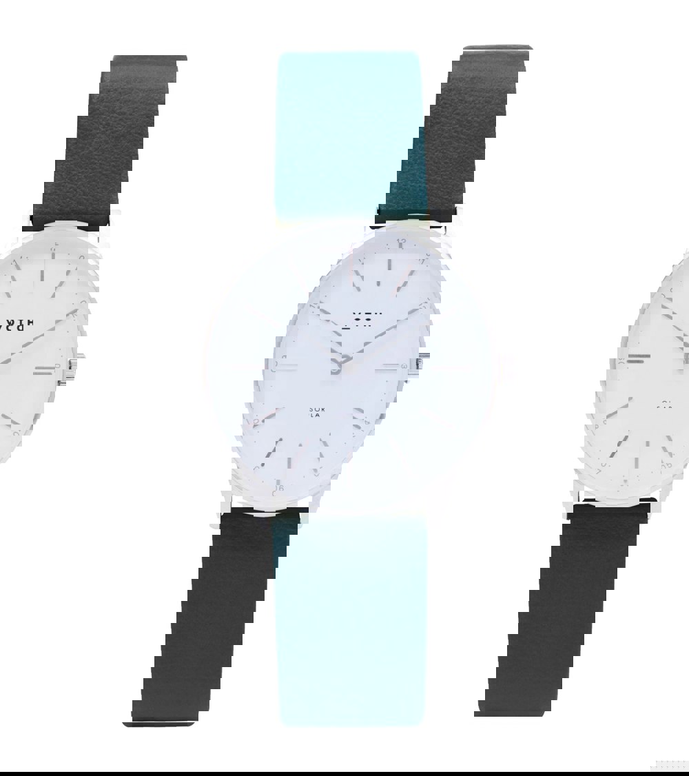 Votch Silver & Forest Green Watch | Solar Classic
