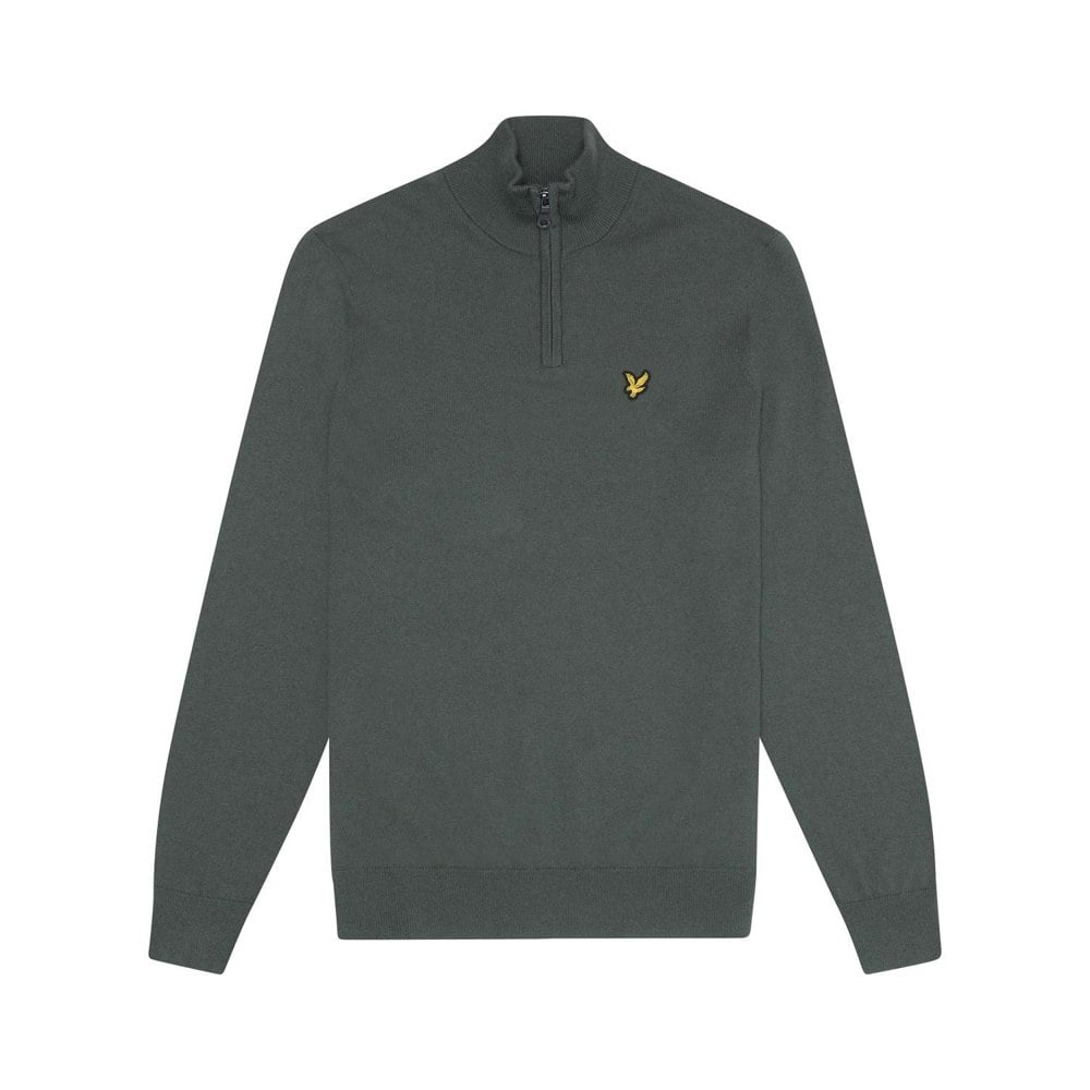 Lyle & Scott Mens Cotton Merino Jumper - Deep Green