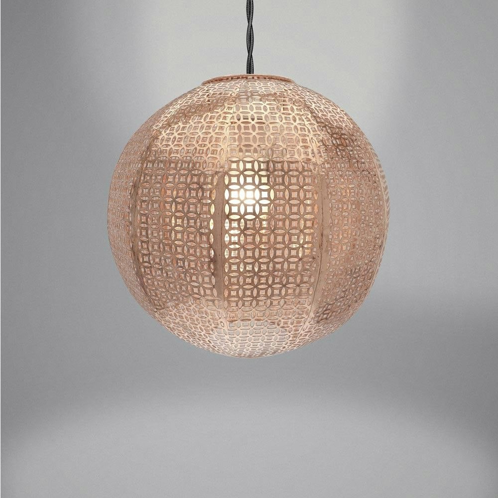 Country Club Nouveau Cadiz Ball Copper Light Fitting
