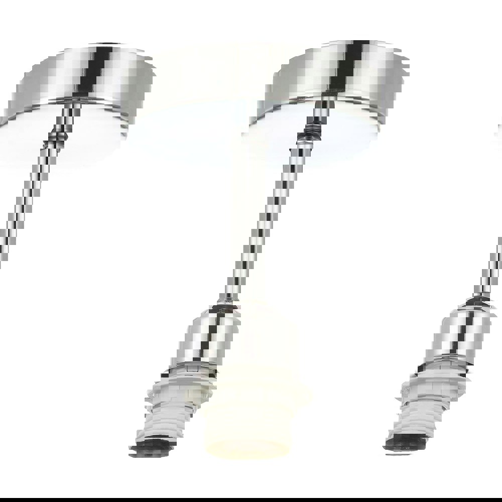 Polished Chrome Plated Ceiling Light Fitting for Industrial Style Light Bulbs Image 1