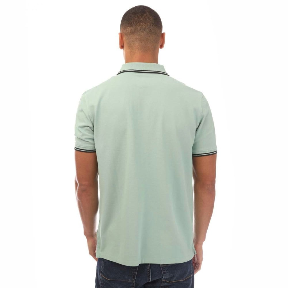 Timberland Mens Millers River Tipped Pique Polo Shirt - Green