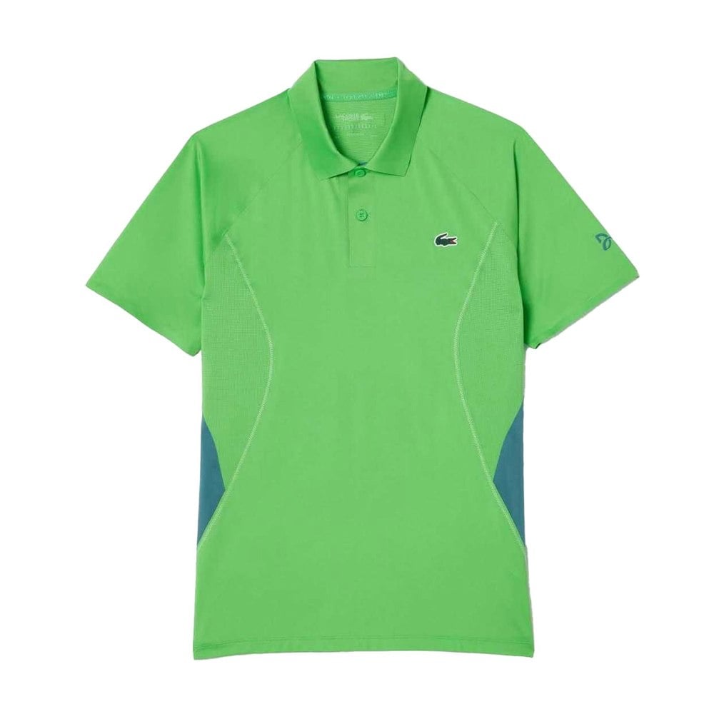Lacoste Mens Novak Djokovic Regular Tennis Polo Shirt - Green