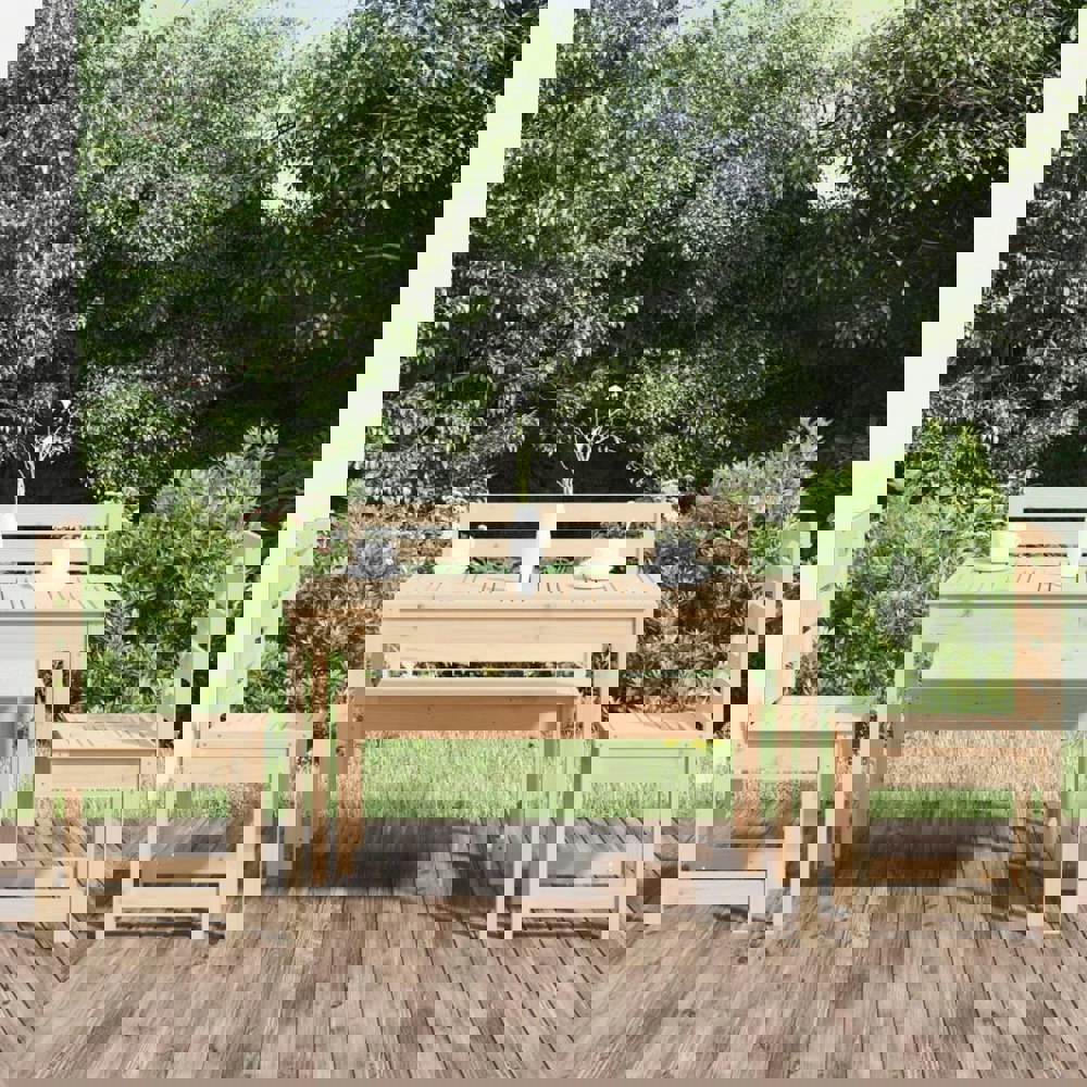 Berkfield 4 Piece Garden Dining Set Solid Wood Pine