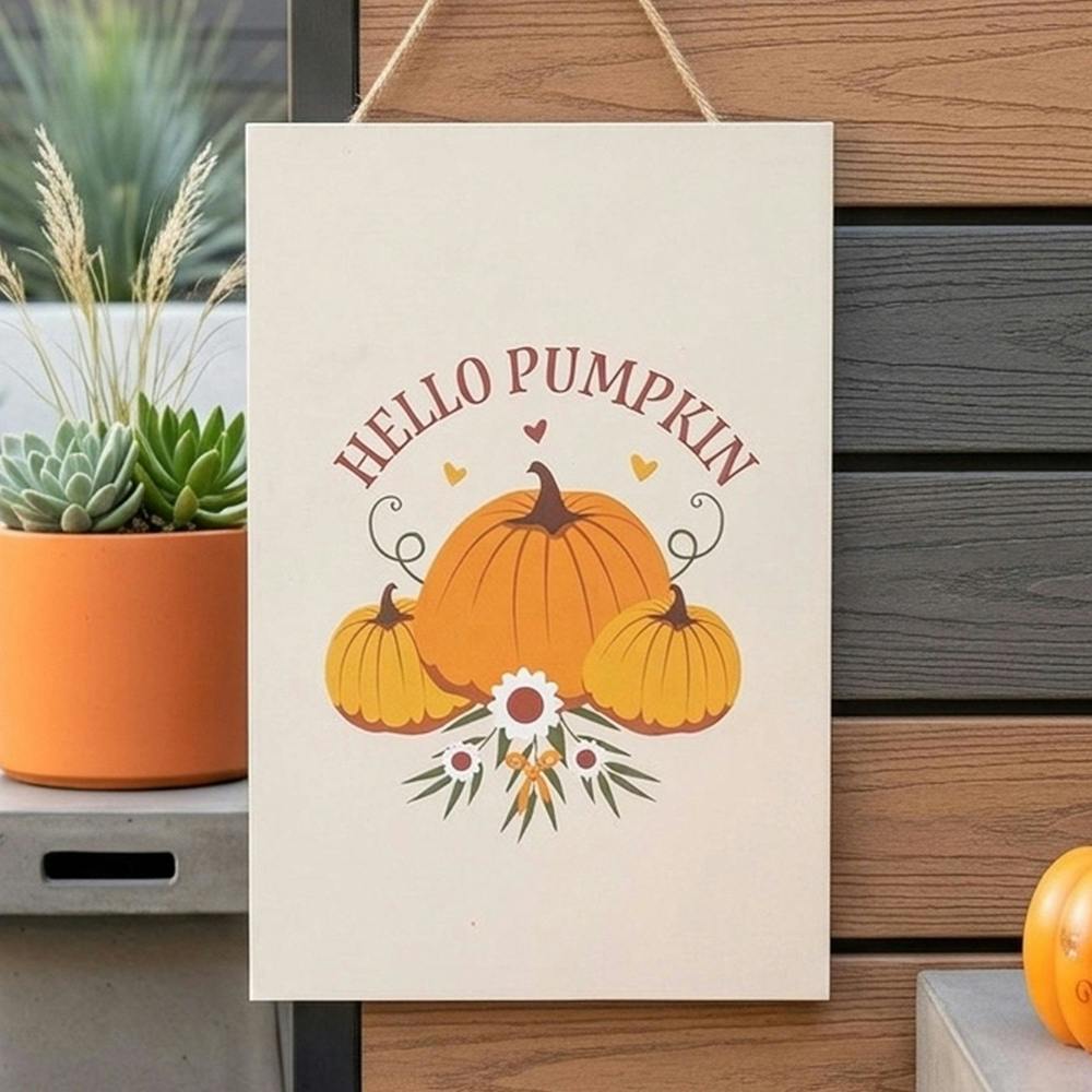 Garden Greatness Hello Pumpkin Hanging Harvest Decoration