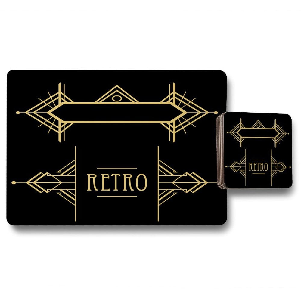 New Product Art Deco Retro (Placemat & Coaster Set)  - Andrew Lee Home and Living