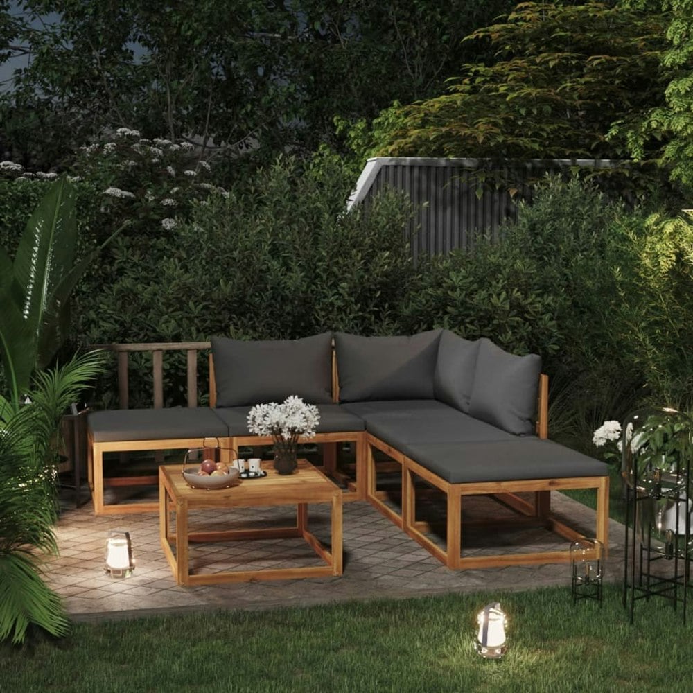 Berkfield 6 Piece Garden Lounge Set with Cushions Solid Wood Acacia (UK/IE/FI/NO only)