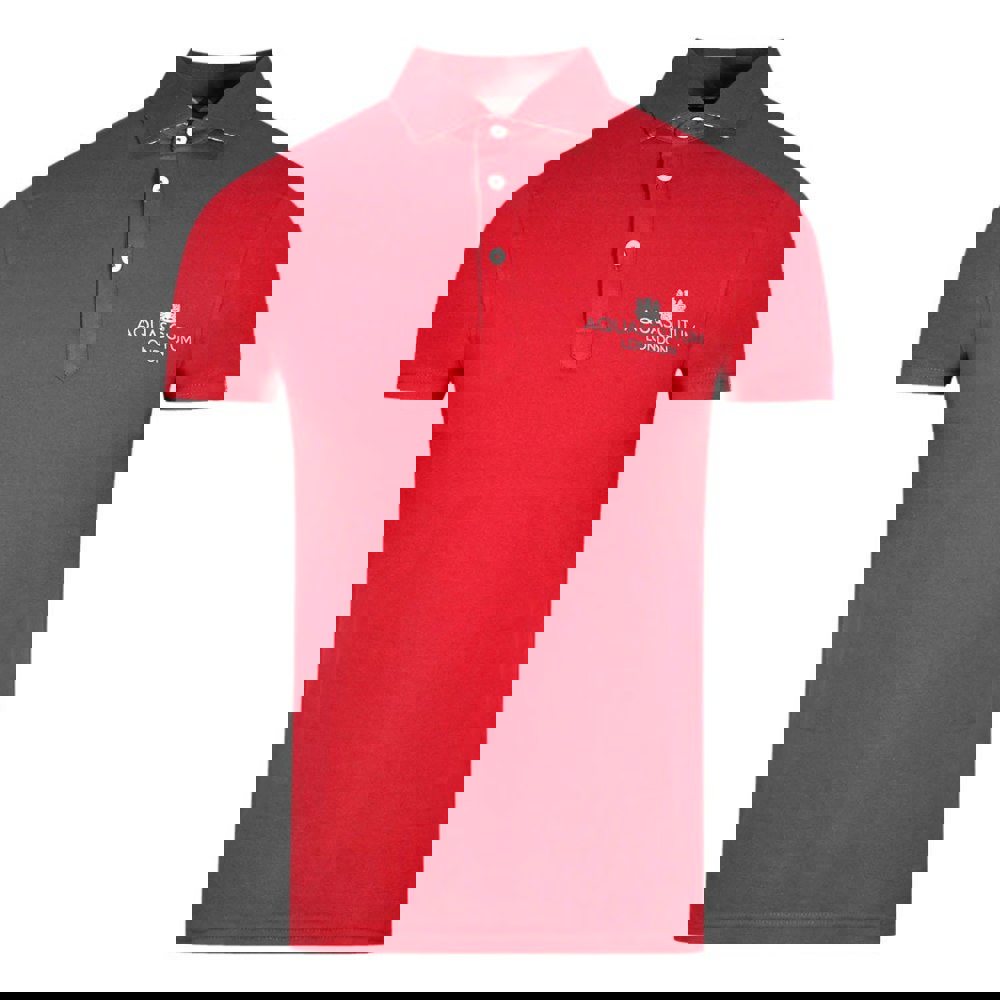 Aquascutum London Bold Logo Polo Shirt - Red