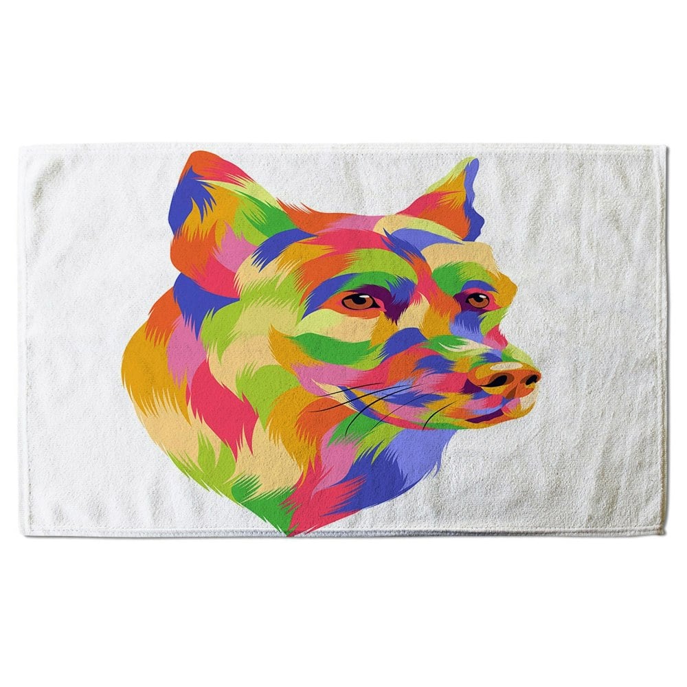 Benjamin Tate Design Amazing Illustration Dog Pop Art (Bath Towel)