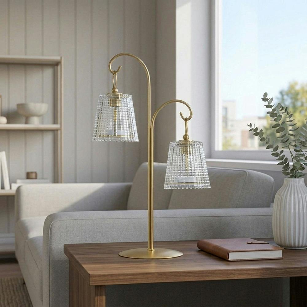 Garden Greatness Contemporary Double LED Table Lamp