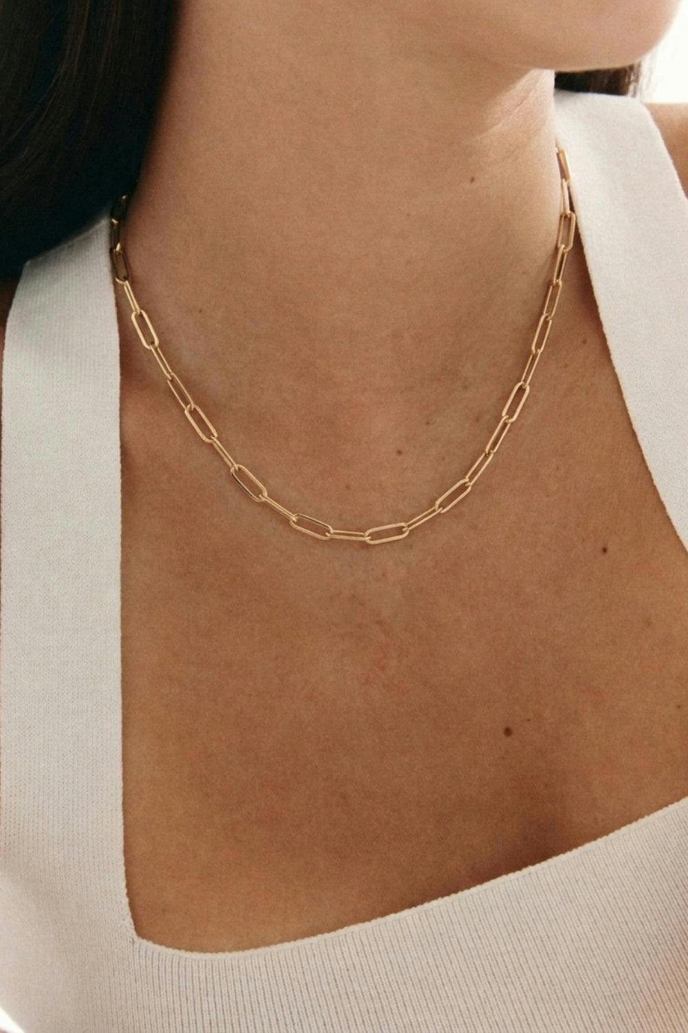 Serla Gold Plated Link Necklace