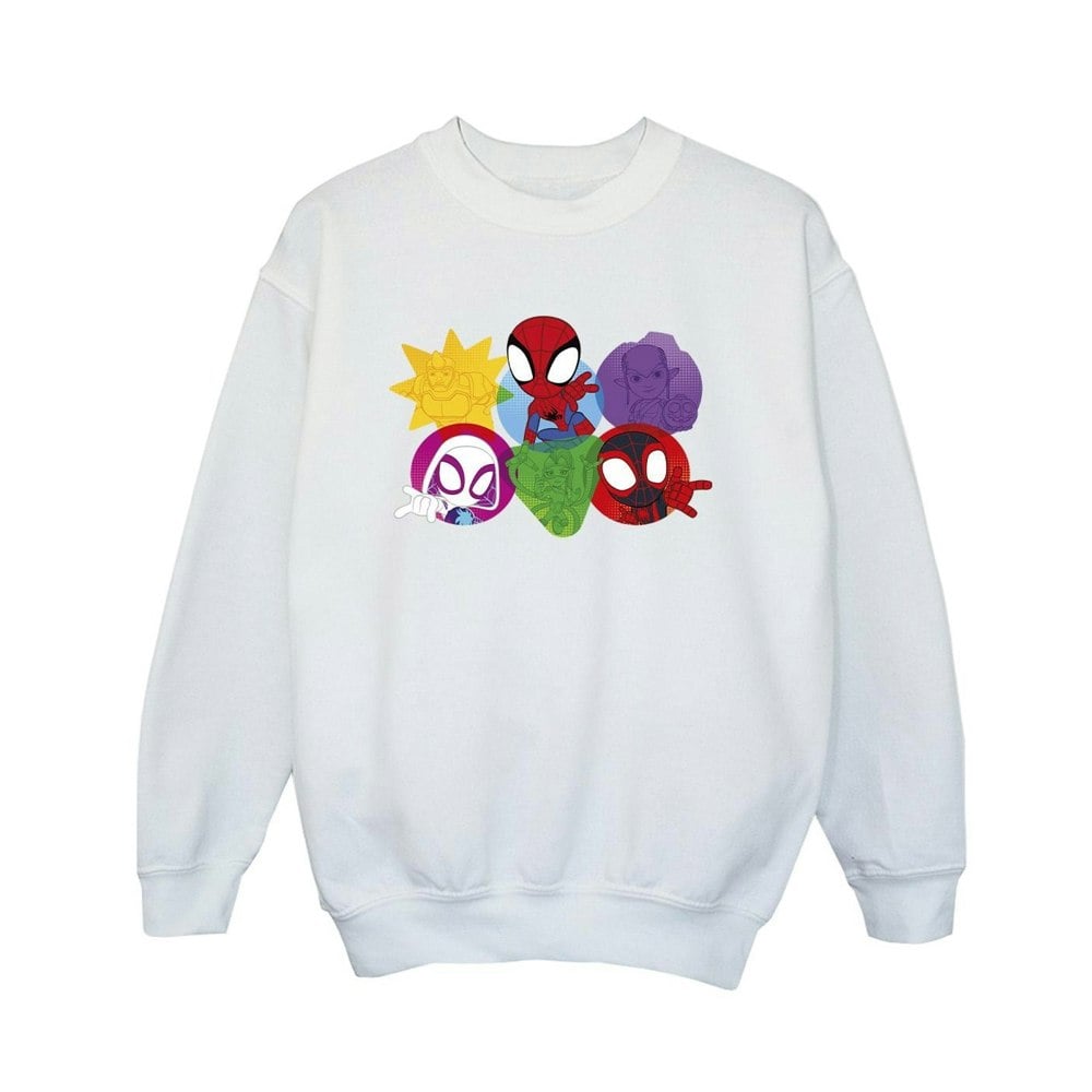 Marvel Boys Spidey And His Amazing Friends Faces Sweatshirt - White