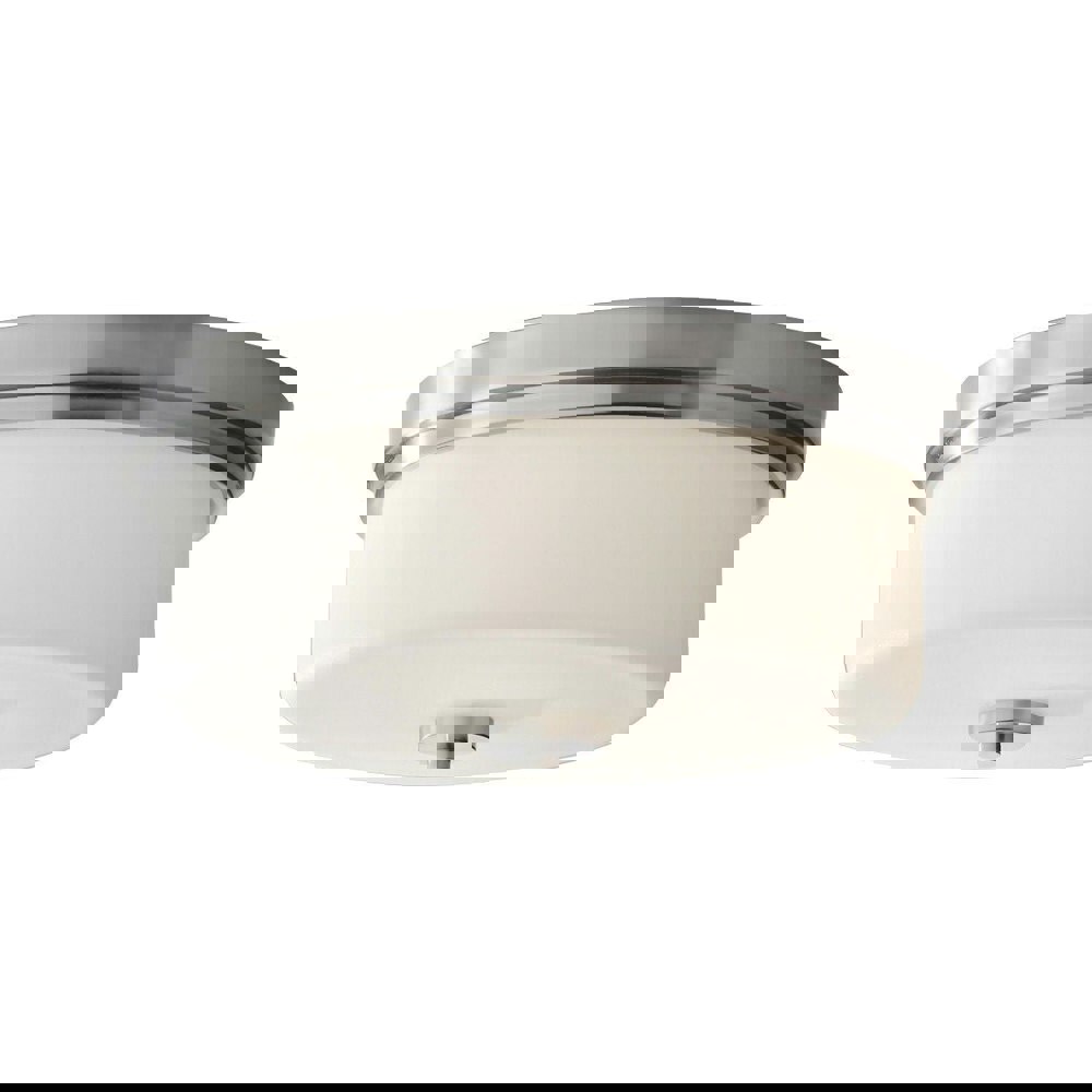 2 Bulb Flush Light Low Ceiling Polished Chrome LED E27 60W Bulb Loops