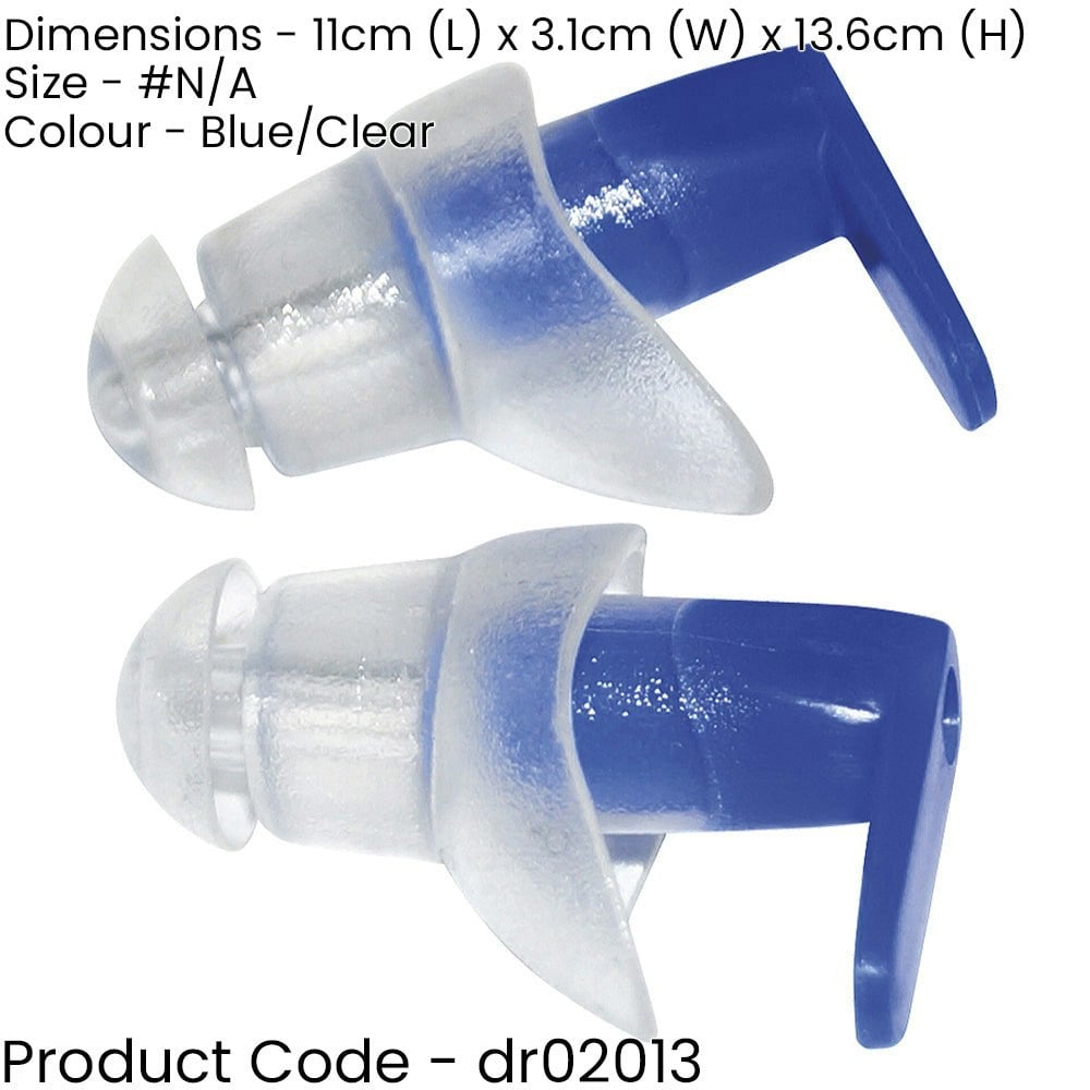 TPR Swimming Ear Plugs & Storage Case - Ergonomic Comfort Fit Pool Diving