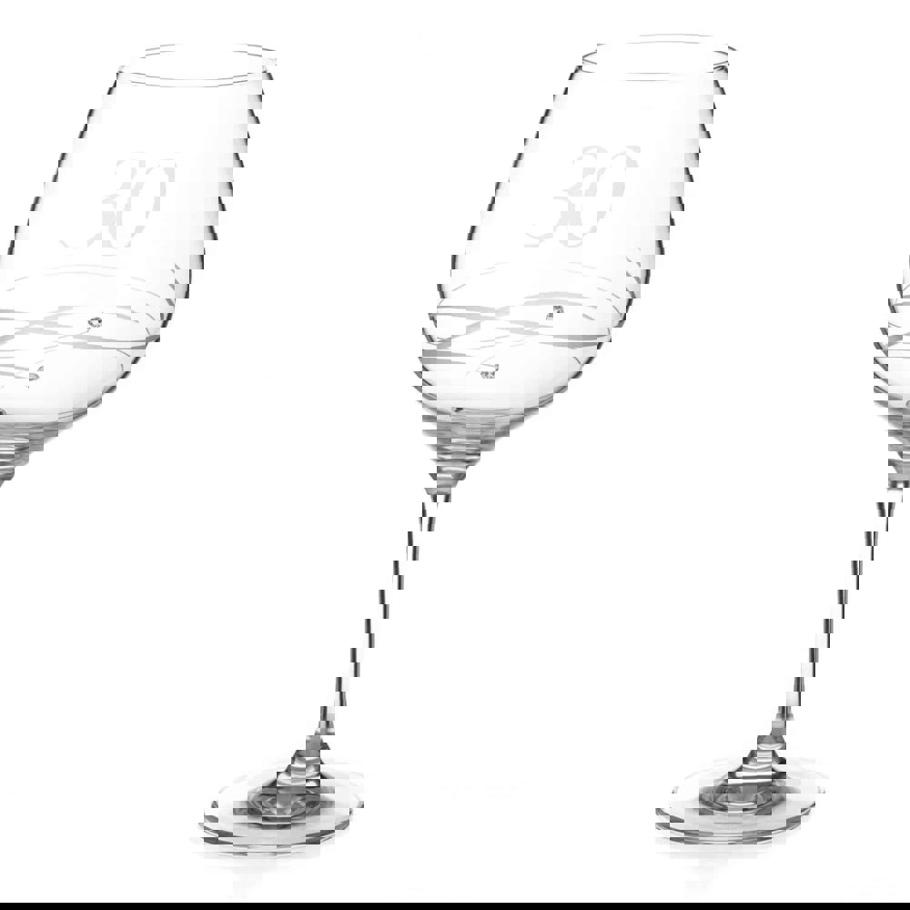 Diamante 30th Birthday Spiral Gin Glass Adorned with Crystals by Swarovski®