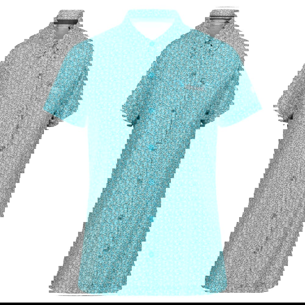 Regatta Womens/Ladies Floral Packaway Short-Sleeved Travel Shirt - Tahoe Blue