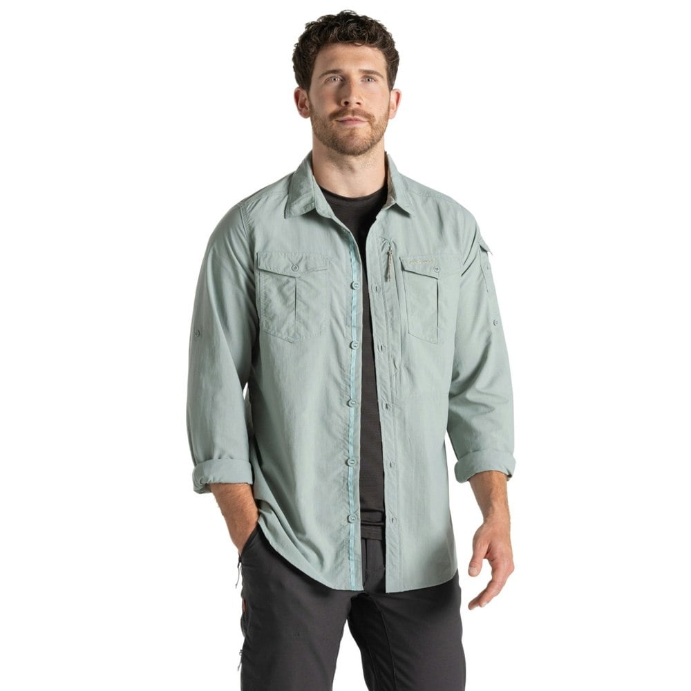 Craghoppers Mens Adventure III Nosilife Long-Sleeved Shirt - Lichen Green