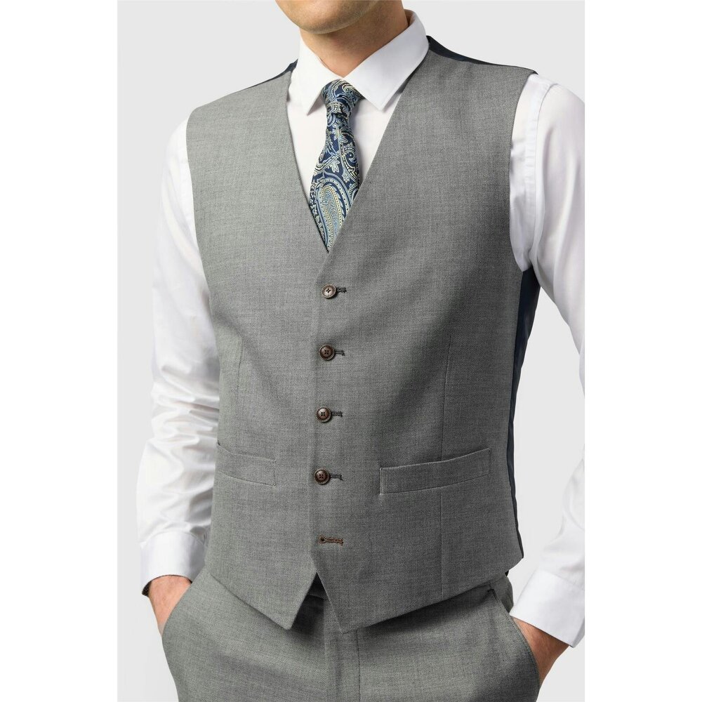 Antique Rogue Blake Grey Texture Waistcoat
