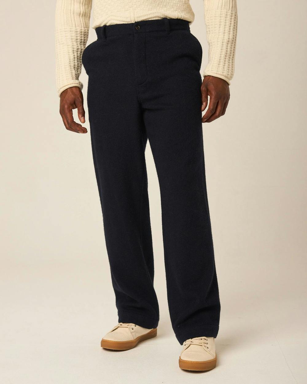 Peregrine Regent Wool Trousers - Navy