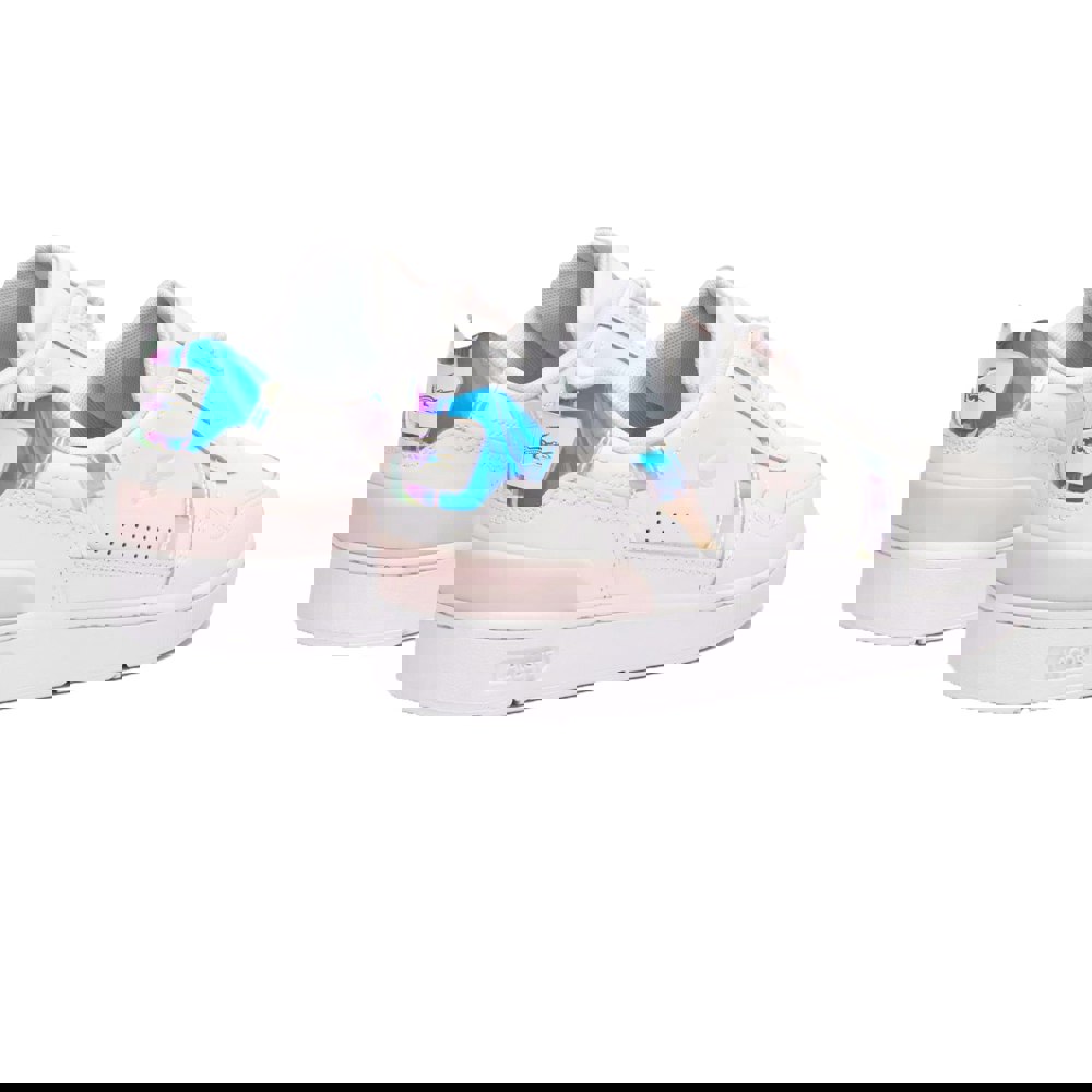 Lacoste Womens T-Clip Leather Trainers - White/Pink