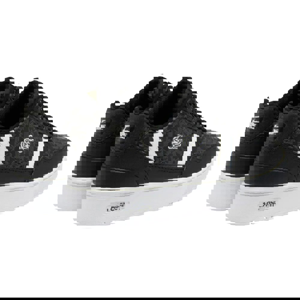 Lacoste Kids T-Clip Touch Fastening Trainers - Black/White
