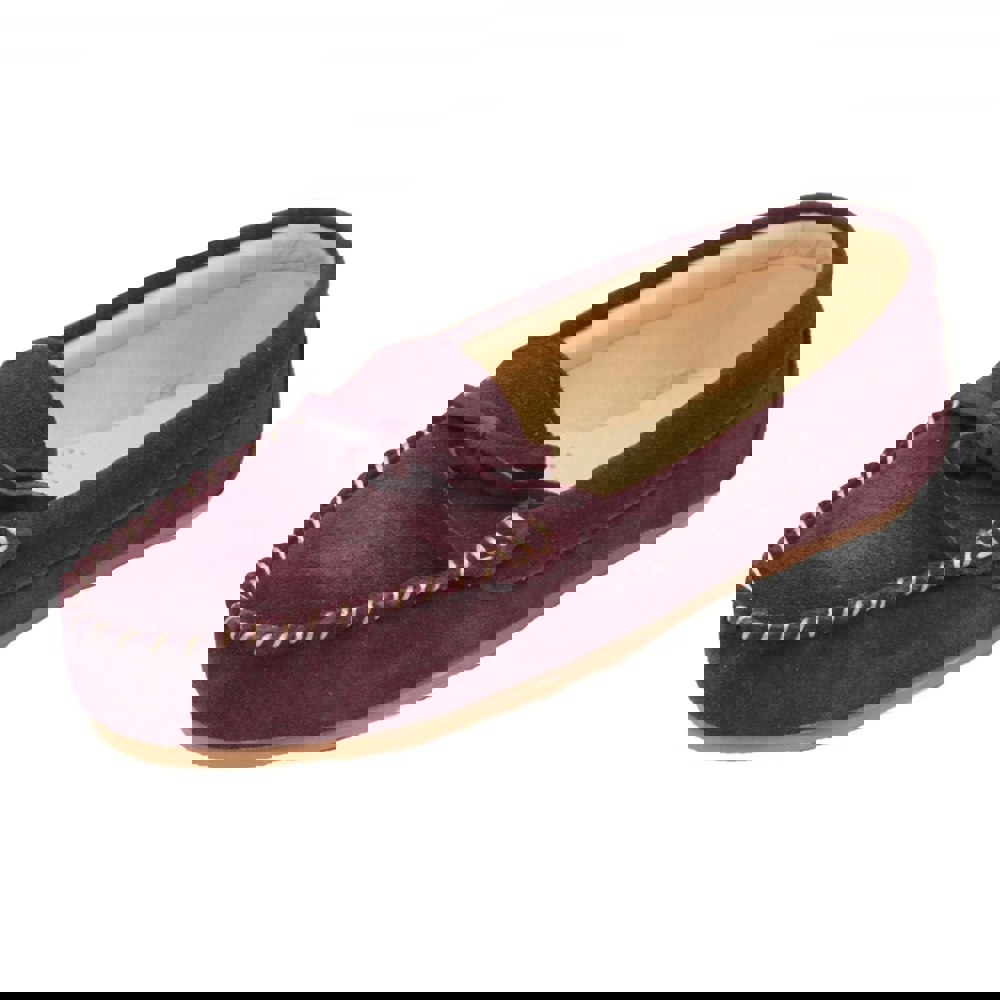 Eastern Counties Leather Women's Suede Moccasins - Plum