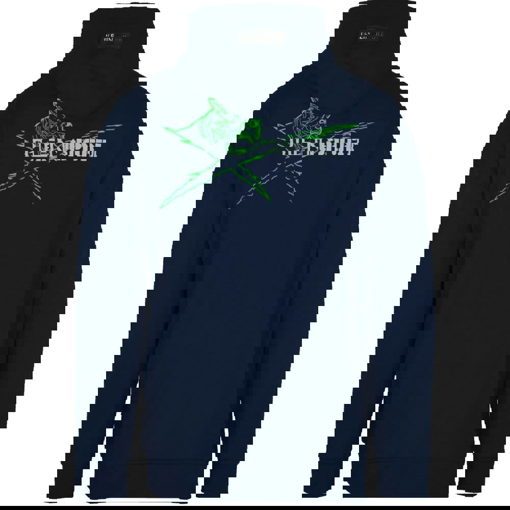 Plein Sport Logo On Back Zip-Up Navy Blue Hoodie S