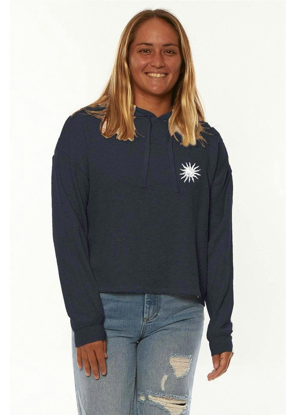 Vissla Sisstr High Seas Ls Crop Flc Hoodie - Starlight