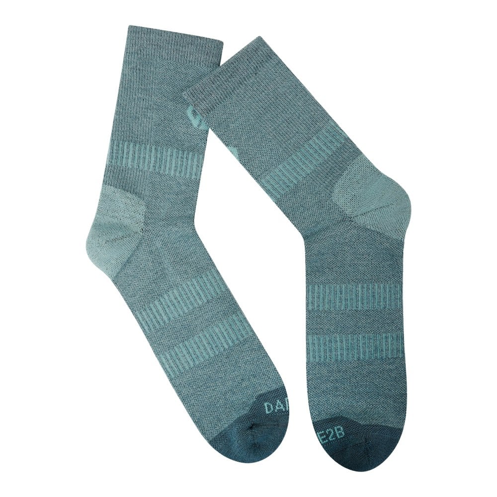 Dare 2B Unisex Adult Merino Wool Walking Socks - Aquifer/Element Grey