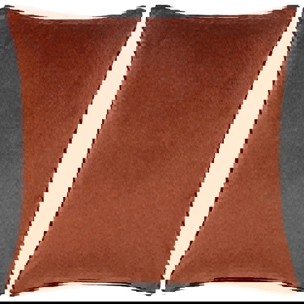 Paoletti Torto Velvet Rectangular Cushion Cover - Russet/Marsala