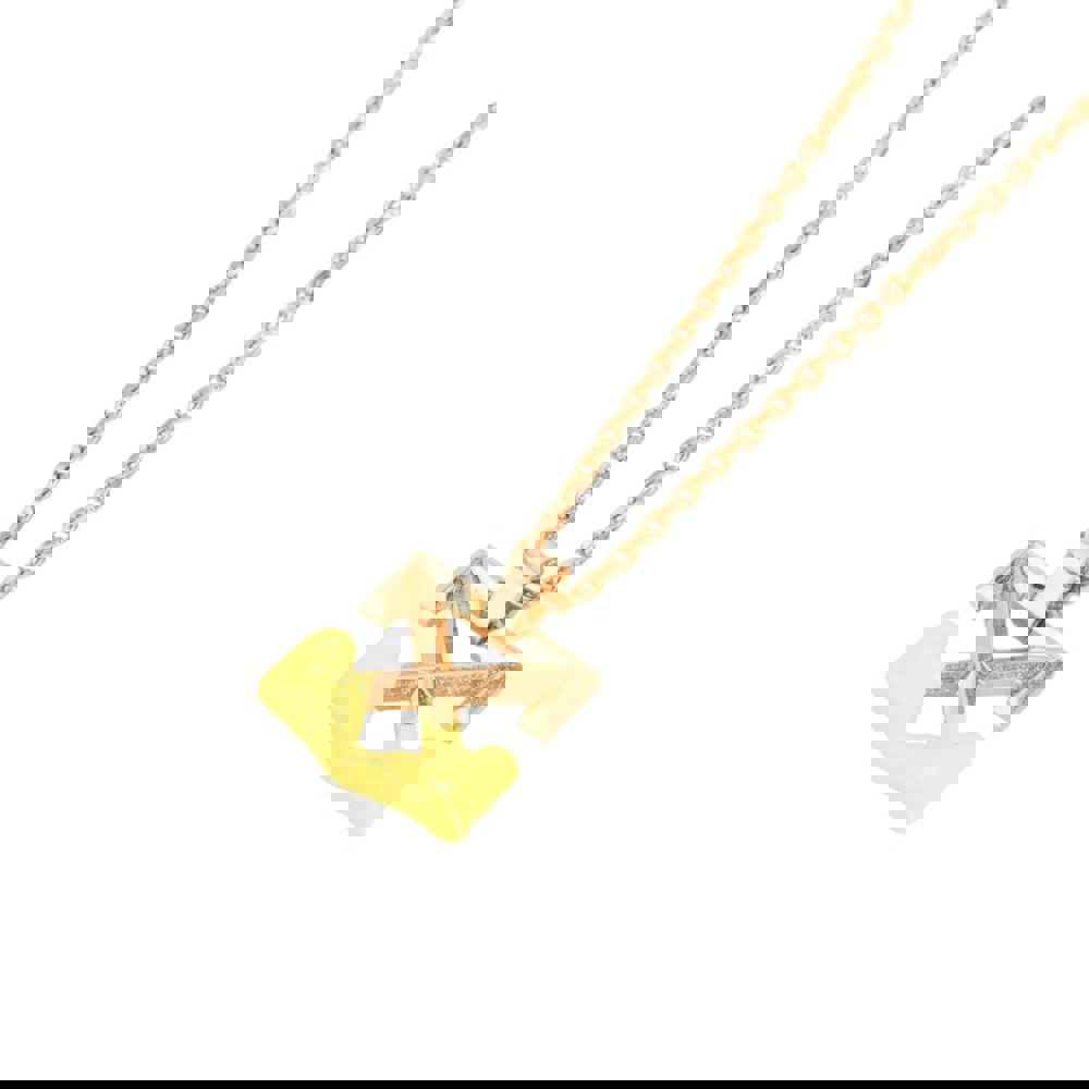 Off White Arrow Necklace - Gold/Yellow