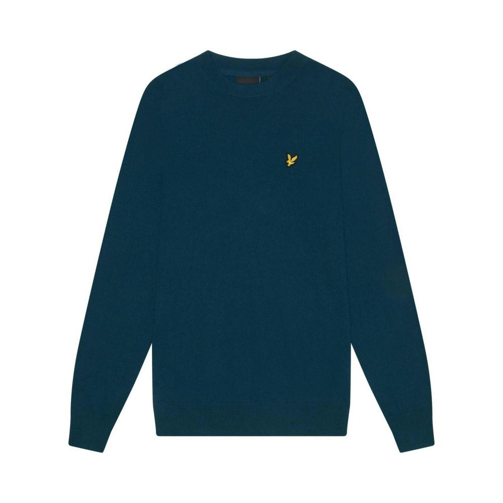 Lyle & Scott Mens Cotton Merino Crew Neck Jumper - Apres Navy