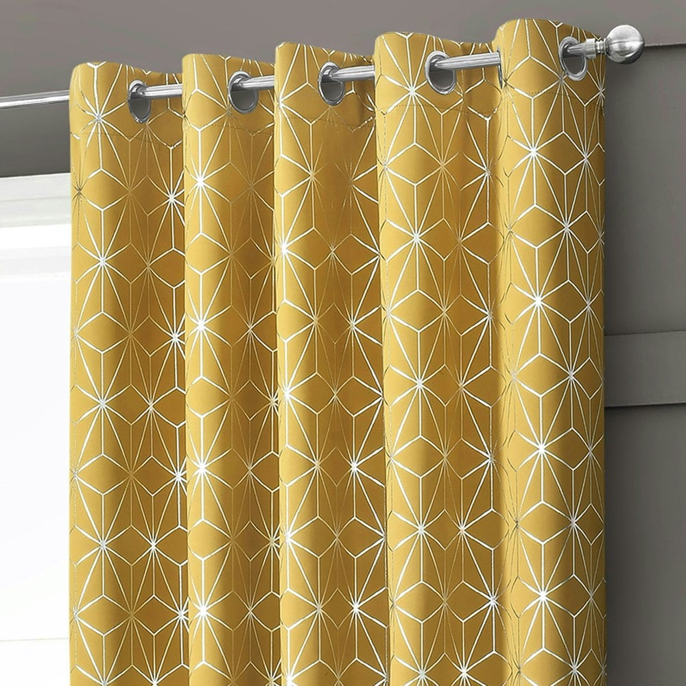 Velosso Moreno Thermal Blackout Ready Made Eyelet Curtains - 117cm x 182cm