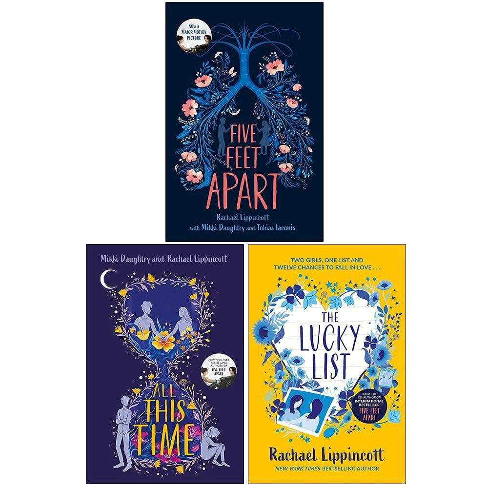 Rachael Lippincott Collection 3 Books Set Five Feet Apart, All This Time, The Lucky List