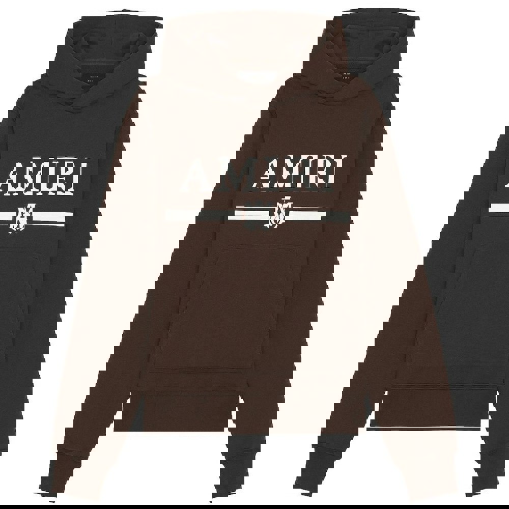 Amiri Ma Bar Logo Brown Hoodie XS