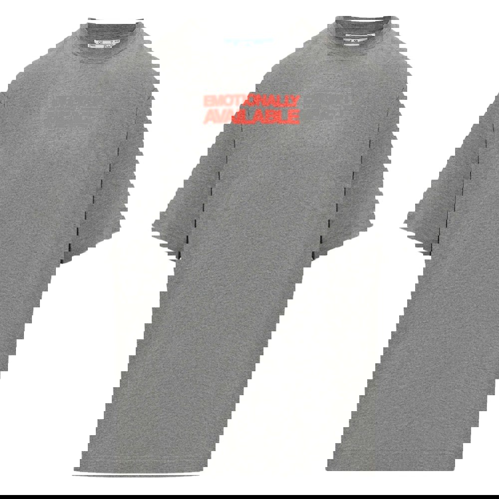 Off-White Emotion Arrow Over Skate Fit Grey T-Shirt S