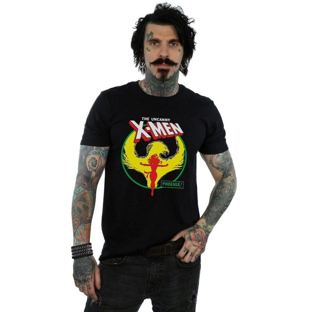 Marvel Mens X-Men Phoenix Circle T-Shirt - Black