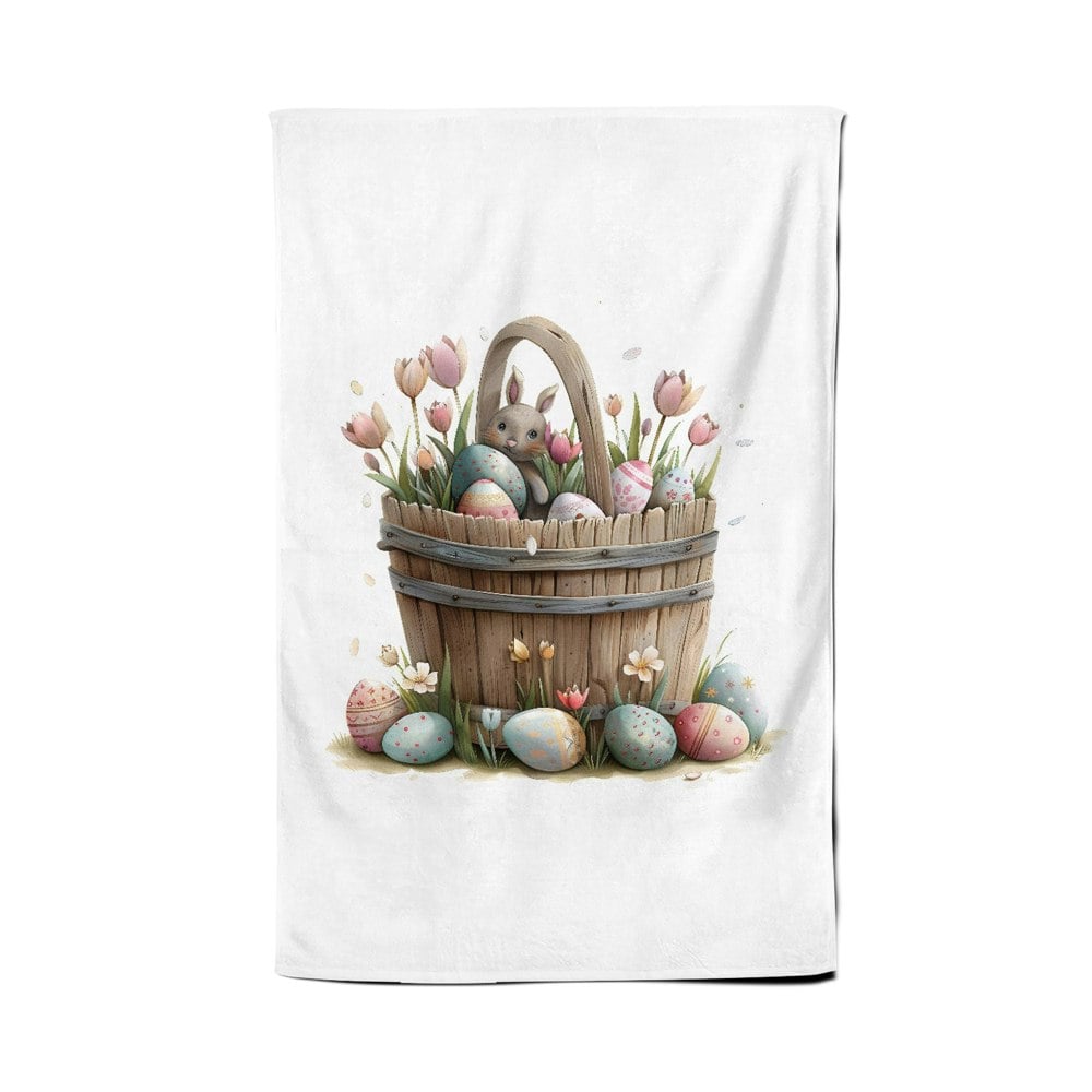 Warren Reed Watercolour Sweet Easter Basket Tea Towel