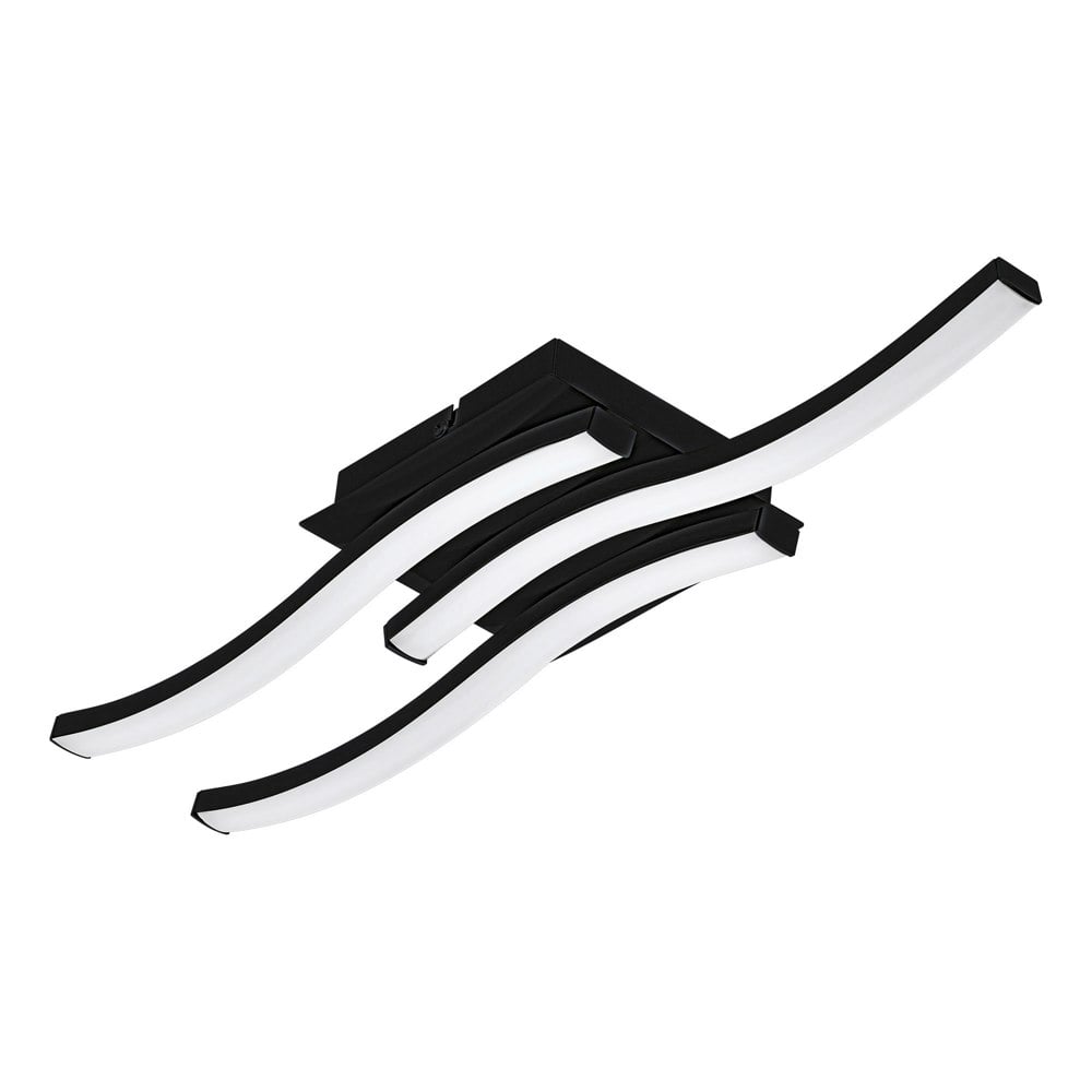 EGLO Basic Cabezas-E Black Steel And Plastic 3 Flame Wall/Ceiling Light, 4000K