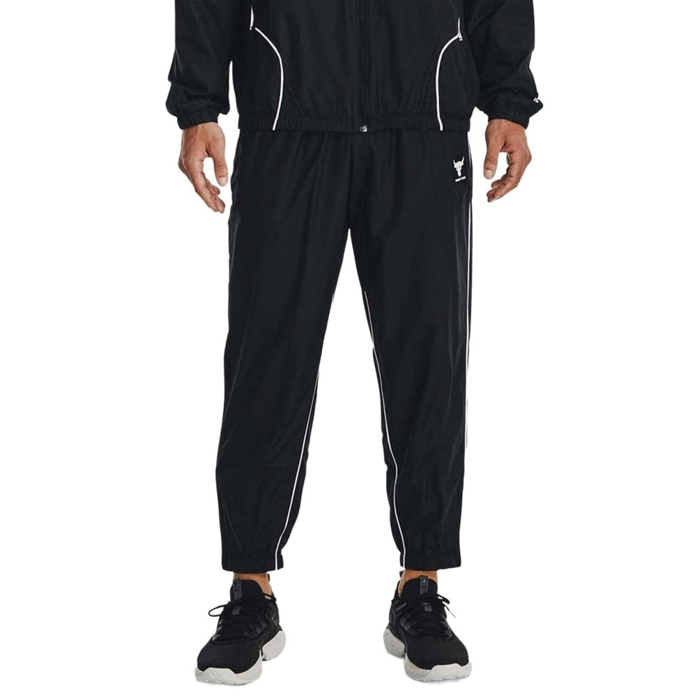 Under Armour Mens Project Rock Woven Jogging Bottoms - Black