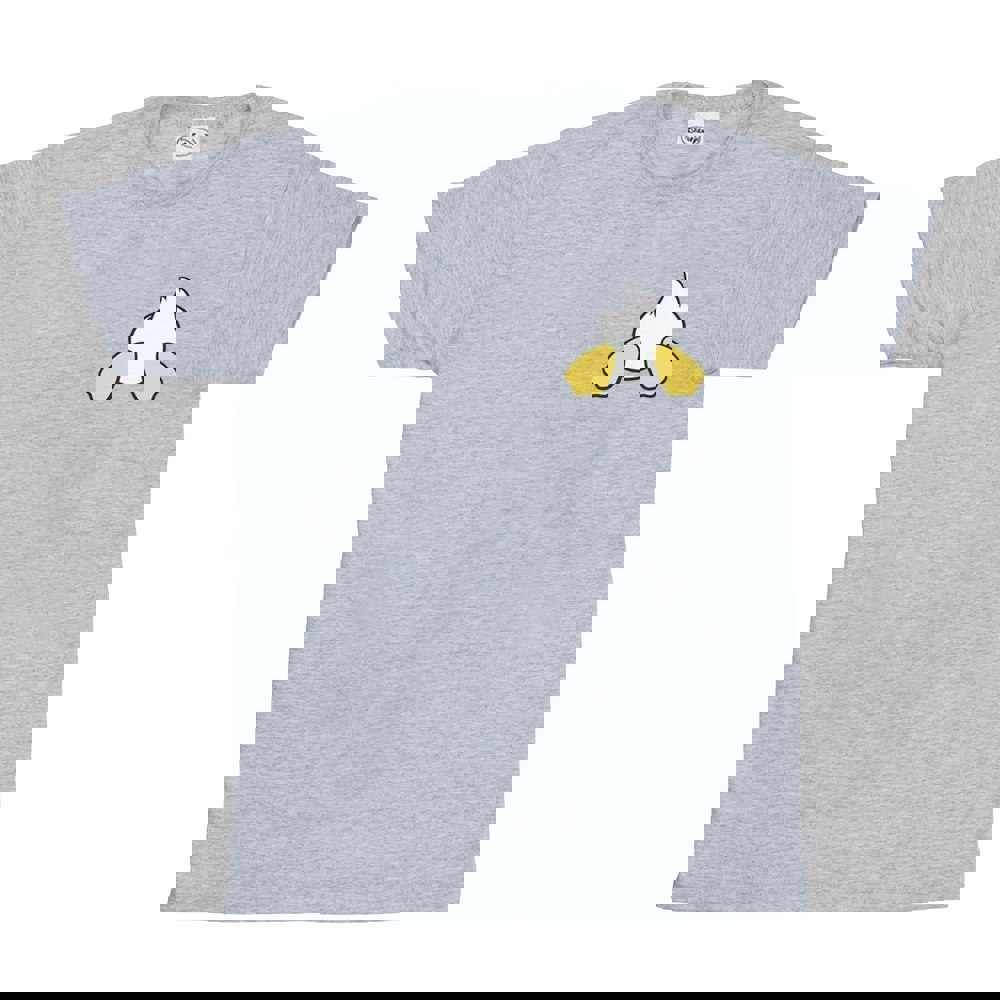 Disney Mens Donald Duck Backside Breast Print T-Shirt - Sports Grey