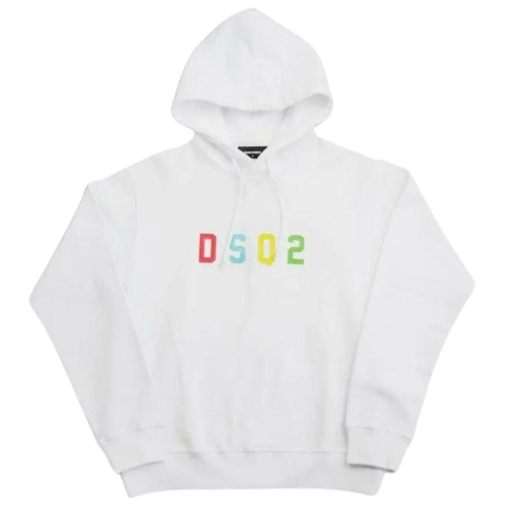 Dsquared2 Multicoloured DSQ2 Logo White Hoodie M